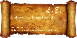 Lubovits Engelhard névjegykártya